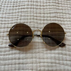Ray-Ban Gold Frame Round Sunglasses